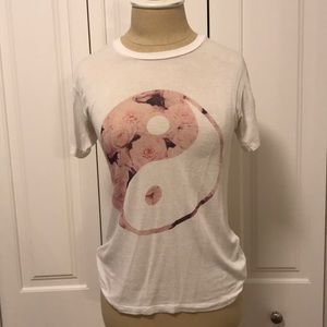 A classic, comfy, yin and yang, floral shirt.